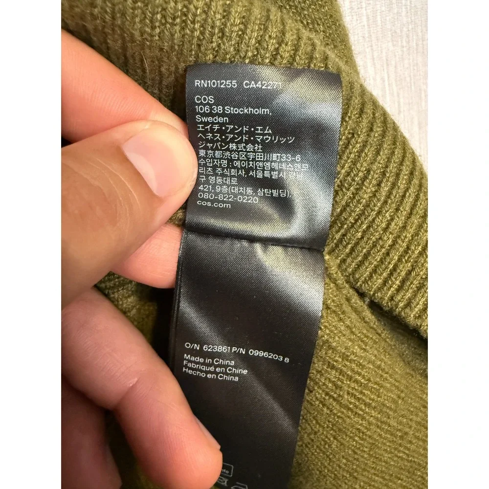 COS Cashmere Sweater Green Size S - Picture 8 of 9